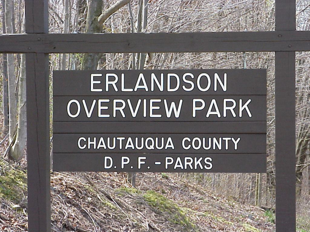 Erlandson Overview Park Sign