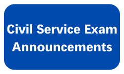 Civil Service Exam Announcements