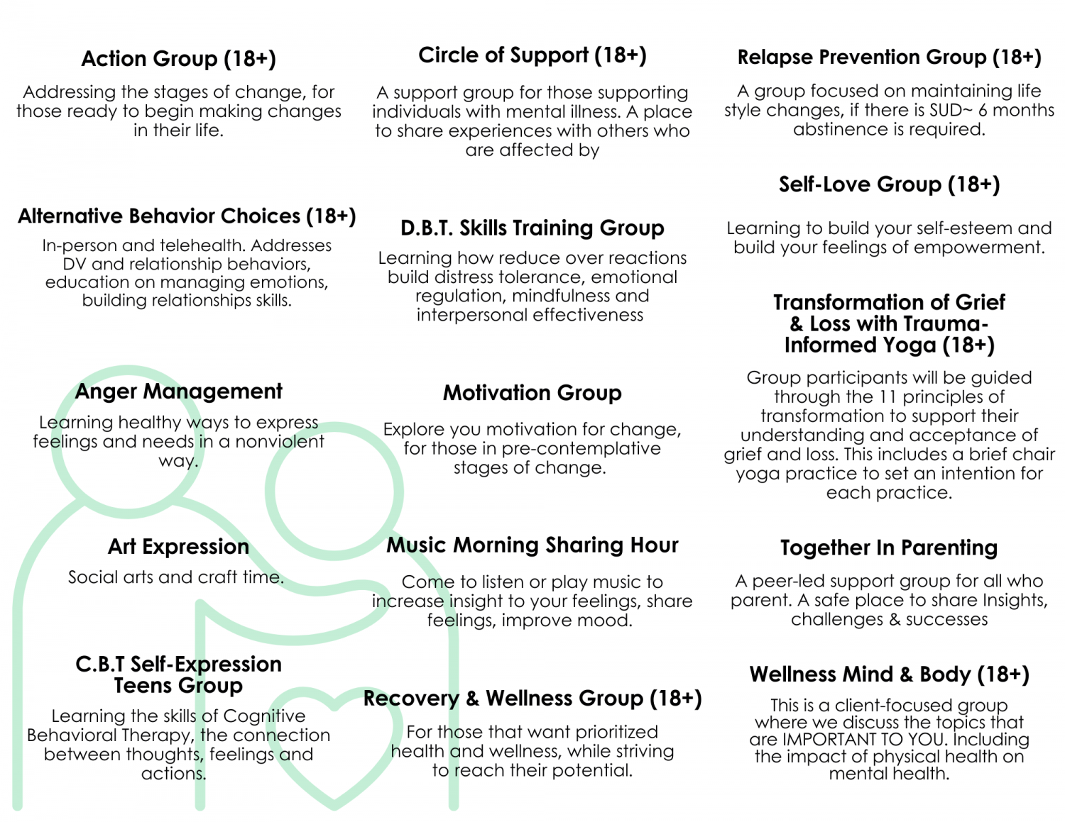 Group Therapy Menu Inner Page