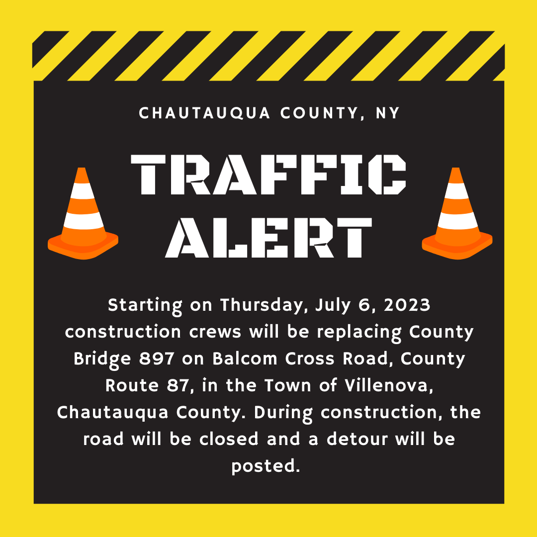 Traffic Alert: County Route 87 Closing