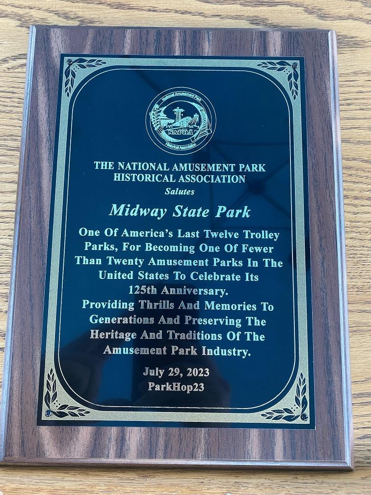 Midway State Park Honored by National Amusement Park Historical ...